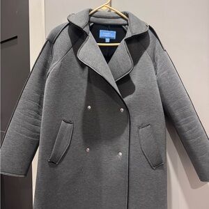 Simply Vera Vera Wang Gray Double-Breasted Pea Coat